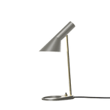 Arne Jacobsen Lamps Mini Table Lamp, Grey/Brass, H: 17" By Arne Jacobsen