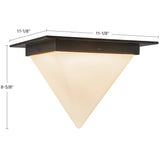 Mineral Flush Mount-Pyramid by Alora Lighting Dimensions