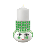 Bjørn Wiinblad Olga Tealight Holder, Green, H: 4.7" By Bjorn Wiinblad
