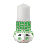 Bjørn Wiinblad Olga Tealight Holder, Green, H: 4.7" By Bjorn Wiinblad