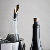 Rosendahl Grand Cru Wine Stopper and Pourer, Black/Patinated Steel, 2 Pcs. By Rosendahl