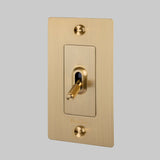 1G Toggle Switch Brass by Buster And Punch Side View