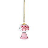 Bjørn Wiinblad Eva Christmas Ornament, Red, H: 3" By Bjorn Wiinblad