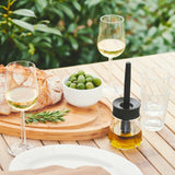 Rosendahl Grand Cru Marinade Glass With Brush, Black, H: 8.1" By Rosendahl