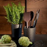 Rosendahl RÅ Utensil Holder, Black, H: 6.1" By Rosendahl