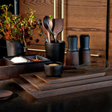 Rosendahl RÅ Salt Cellar with Lid, Black, H: 2.8" By Rosendahl