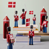 Kay Bojesen Guardsman With Sword, Red/Blue/White, H: 8.9" By Kay Bojesen