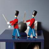 Kay Bojesen Guardsman With Sword, Red/Blue/White, H: 8.9" By Kay Bojesen