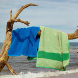 JUNA Check Towels, Green/Sand By JUNA