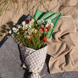 JUNA Check Towels, Sand By JUNA