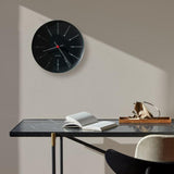 Arne Jacobsen Bankers Wall Clock, Black, Medium, Ø: 8.3" By Arne Jacobsen