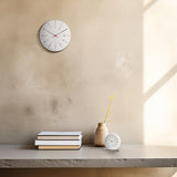 Arne Jacobsen Bankers Wall Clock Medium, White, Ø: 8.3" By Arne Jacobsen