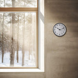 Arne Jacobsen Station Wall Clock, White/Black, Medium, Ø: 8.3" By Arne Jacobsen