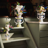 Bjørn Wiinblad Lady with Hat Vase, Green, H: 9.6" By Bjorn Wiinblad