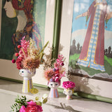 Bjørn Wiinblad Eva Candleholder, Pink, H: 3.7" By Bjorn Wiinblad