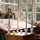 Bjørn Wiinblad Eva Candleholder, Pink, H: 3.7" By Bjorn Wiinblad