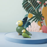 Kay Bojesen Liv & Lykke Bird Pair, Green, H: 3.9" By Kay Bojesen
