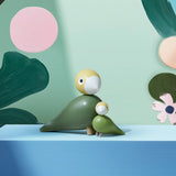 Kay Bojesen Liv & Lykke Bird Pair, Green, H: 3.9" By Kay Bojesen