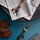 Kay Bojesen Monkey Keychain, Gold/Natural Leather By Kay Bojesen
