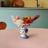 Bjørn Wiinblad Dora Fruit Bowl, Blue, Ø: 9.8" By Bjorn Wiinblad