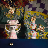 Bjørn Wiinblad Lady With Hat Vase, Pink, H: 19.7" By Bjorn Wiinblad