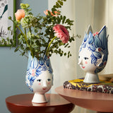 Bjørn Wiinblad Titania Vase, Blue, H: 9.8" By Bjorn Wiinblad