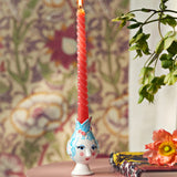 Bjørn Wiinblad Titania Candle Holder, Light Blue, H: 4.5" By Bjorn Wiinblad