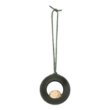 Rosendahl Recycled Bird Suet Ball Feeder Hanging, Green, H: 7.9" By Rosendahl
