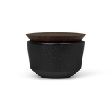 Rosendahl RÅ Salt Cellar with Lid, Black, H: 2.8" By Rosendahl