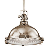 Hatteras Bay Dome Pendant Polished Nickel 23.75 Inch