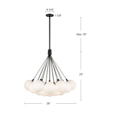 28inch Bolla Chandelier by Kuzco Lighting Dimensions