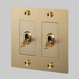 Brass with Logo 2G Toggle Switch by Buster and Punch Side View