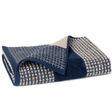 JUNA Check Towels, Dark Blue/Sand By JUNA