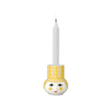 Bjørn Wiinblad Olga Candle Holder, Yellow, H: 3.5" By Bjorn Wiinblad