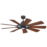 Gentry Ceiling Fan Distressed Black 60 Inch