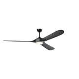 Mylo LED Weather+ Ceiling Fan Satin Black 80 Inch