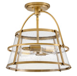 Tournon Medium Semi-Flush Mount - Heritage Brass - by Hinkley