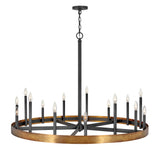 Wells Single Tier Chandelier - Weathered Brass - by Hinkley
