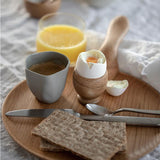 Kay Bojesen Menageri Egg cup, Oak, H: 2.2", 2 Pcs. By Kay Bojesen