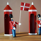Kay Bojesen Sentry Box, Red/White, H: 14.2" By Kay Bojesen