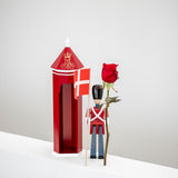 Kay Bojesen Sentry Box, Red/White, H: 14.2" By Kay Bojesen