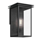Arkville Rectangle Outdoor Wall Light Textured Black 8.5 Inch