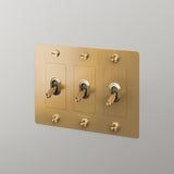 3G Toggle Switch Brass By Buster And Punch Side View