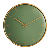 Arne Jacobsen City Hall Wall Clock, Large, Green, Ø: 11.4” By Arne Jacobsen
