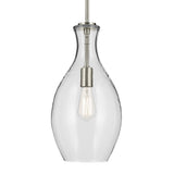 Everly Hour Glass Pendant Brushed Nickel 9 Inch