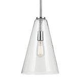 Everly Cone Pendant Chrome 10.25 Inch