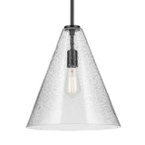 Everly Cone Pendant Black 14.25 Inch