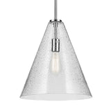Everly Cone Pendant Chrome 14.25 Inch