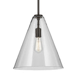 Everly Cone Pendant Olde Bronze 14.25 Inch