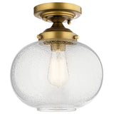 Avery Bell Semi Flush Semi Flush Mount Natural Brass